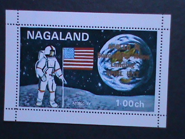 ​NAGALAND-1972-APOLLO 16 -SUCCESSFUL MOON LANDING -OVPT. MNH S/S  VERY FINE