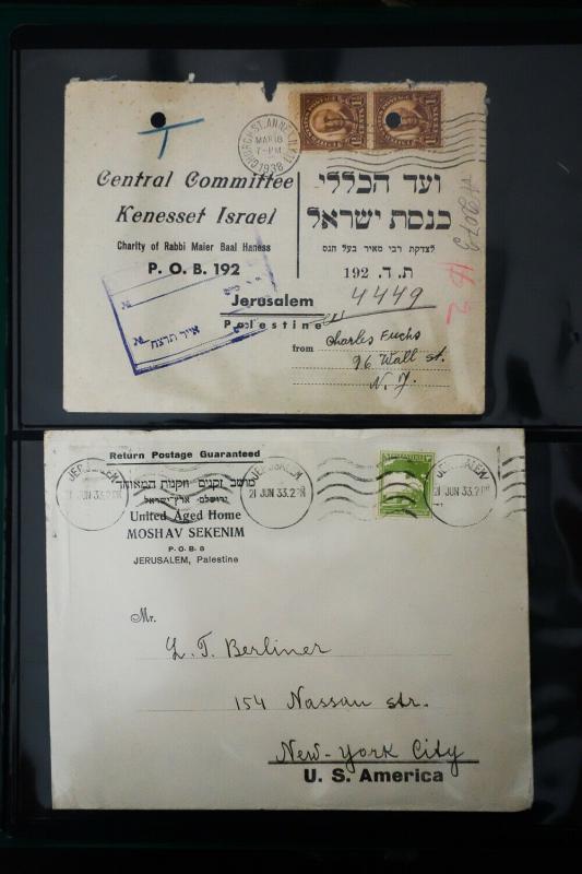 Palestine Stamped Cover Collection Lot of 90 Postal History