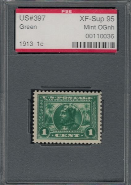 MALACK 397 XF-SUPERB OG NH, w/PSE (GRADED 95 (ENCAPS..MORE.. g8253