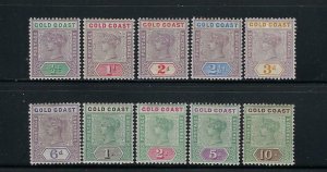 GOLD COAST SCOTT #26-35 1898-1902 VICTORIA WMK 2- MINT LIGHT HINGED/NEVER HINGED