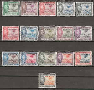GAMBIA 1938/46 SG 150/161 MNH