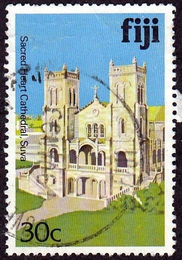 Fiji #419 Sacred Heart Cathedral, Suva,1980. PM