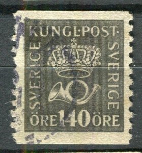 GERMANY; 1920s early Posthorn + Crown issue fine used Shade of 140ore. value