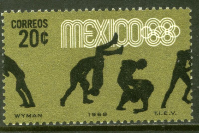 MEXICO 990, 20c Wrestling 4th Pre-Olympic Set UNUSED, H OG. F-VF.