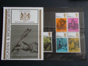 GB QEII 1970 Dickens Presentation Pack in Original Cellophane Superb M/N/H