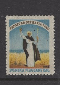 1943 Sweden Flag Day issue VF mint with gum disturbance