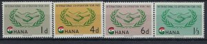 Ghana 200-03 MNH 1965 Int'l Cooperation Year