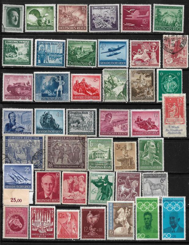 COLLECTION LOT OF 55 GERMANY SEMI POSTAL STAMPS 2 SCAN
