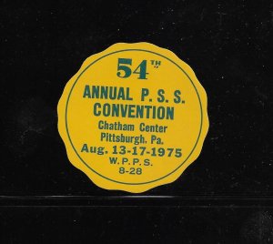 Precancel Stamp Society (PSS) Convention Seal/Label; 1975, Blue on Yellow, MNH