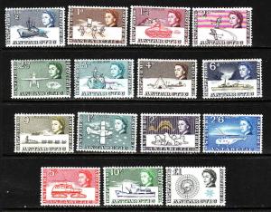 British Antarctic Territory-Sc#1-15-unused light hinged set-Ships-1963-