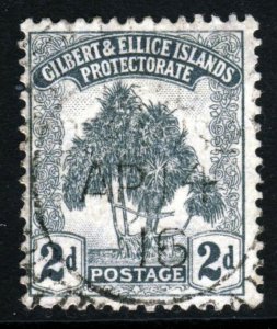 GILBERT & ELLICE ISLANDS 1911 Pandanus Pine 2d. Grey SG 10 VFU