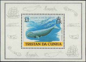 Tristan Da Cunha #434-438. Complete Set(5), 1988, Whales, Never Hinged
