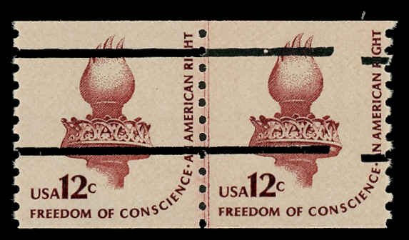 USA 1816a Mint (NH) Dull Gum Gap & Line Pair Pre-Cancel