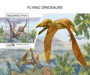 Z08 MLD181010b MALDIVES 2018 Flying dinosaurs MNH ** Postfrisch