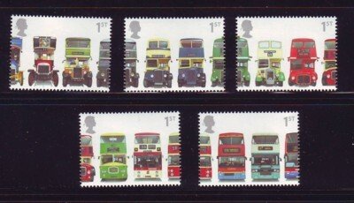 Great Britain Sc 1972-1976 2001 Double Deck Buses stamp set mint NH