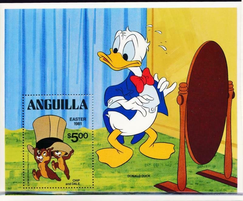 DISNEY ANGUILLA 443 MINT NH EASTER 1981 S/S