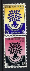 COSTA RICA C290-91 MNH REFUGEES S624-3