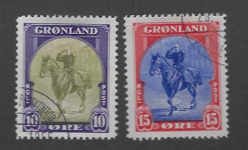 Greenland SC#13-14 Used VF hr SCV$42.00...Key Value!