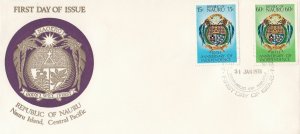 Naru Scott 159-60 FDC - Republic Independence, 10th Anniv.