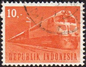Indonesia 634 - Used - 10r Diesel Train (1964) (cv $0.30)