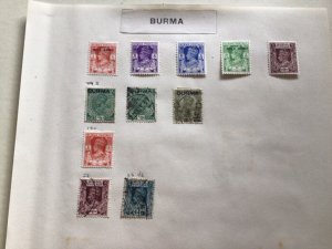 Burma mounted mint & used stamps A6372