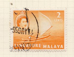 Singapore Malaya 1955 Early Issue Fine Used 2c. 283980