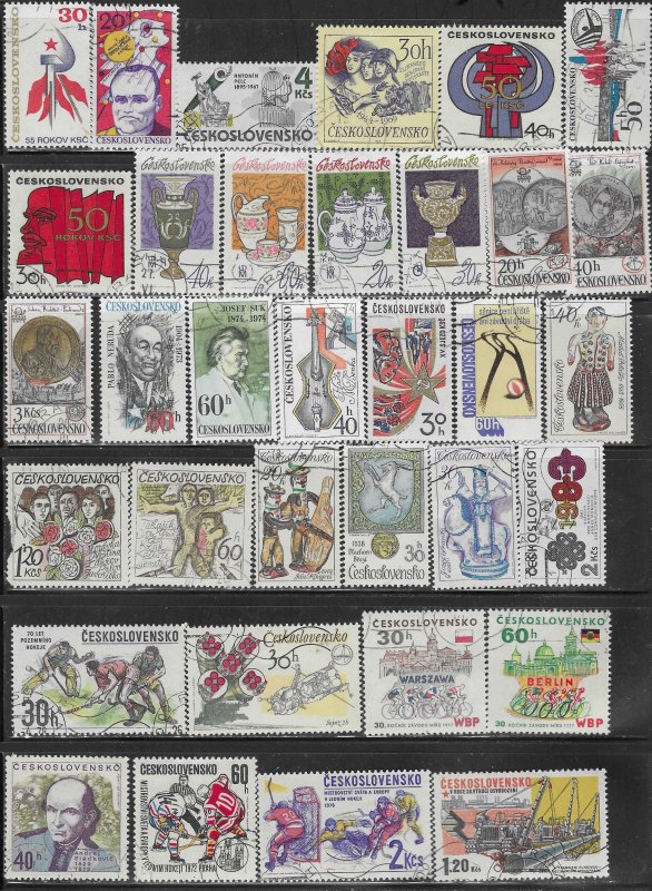 Czechoslovakia-206  (CTO&U) ISSUES FROM 1960-1990 CV $65.00+