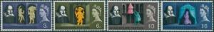 Great Britain 1964 SG646-649 QEII Shakespeare Festival MLH