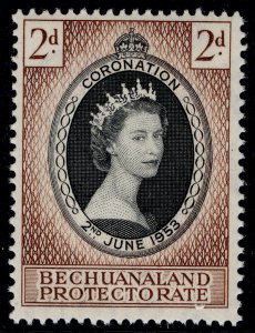 BECHUANALAND PROTECTORATE QEII SG142, 2d black & brown, NH MINT.