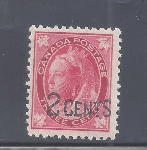 Canada # 87 MINT NH QUEEN VICTORIA 2 CENTS OVERPRINT BS24435