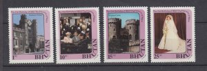 J44183 JL stamps 1982 bhutan set mnh #332- a b 3 royality