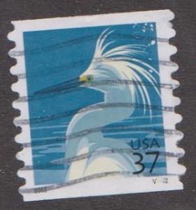US #3829 Snowy Egret Used PNC Single plate #V3222