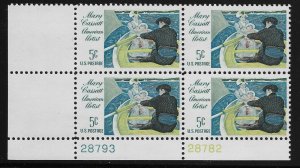 US Scott #1322, Plate Block #28793/28782 1966 Mary Cassatt 5c MNH OG