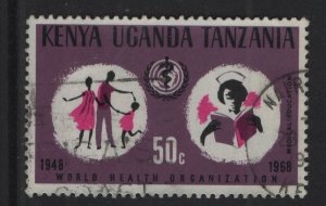 Kenya, Uganda, & Tanzania #186 used 1968 WHO anniversary 50c