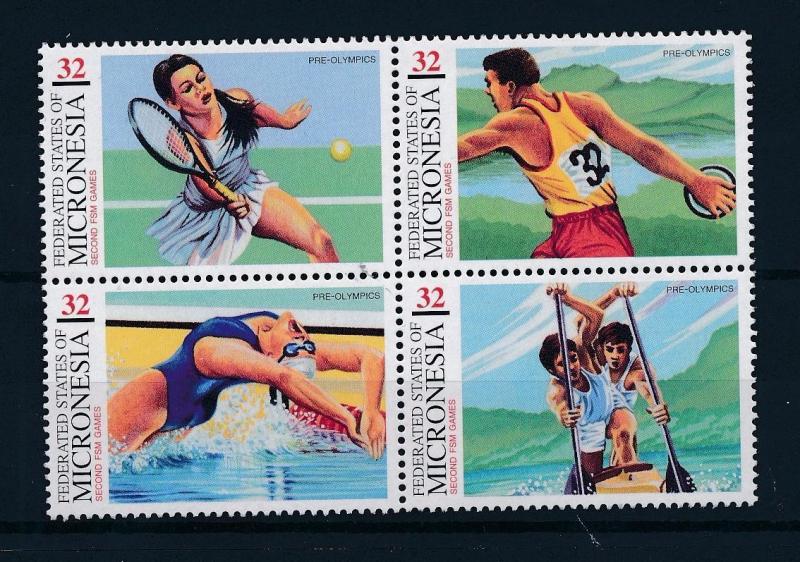 [56890] Micronesia 1997 Olympic games Tennis Swimming Canoeing MNH