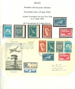 ISRAEL COLLECTION incl #C1-6 SET & FDC...MOSTLY AIRMAIL.. 120+ ITEMS..(14) SCANS