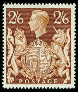 SG476, 2s 6d brown, NH MINT. Cat £100.