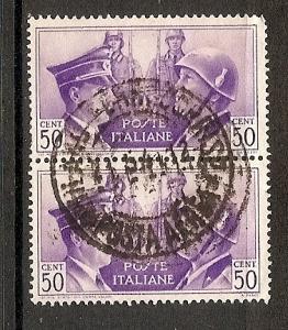 ITALY  416 USED 1941 50c violet Rome-Berlin Axis Pair