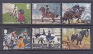 GB Great Britain 3260-65 SG 3564-69 Used 2014 Working Horses Full Set of 6