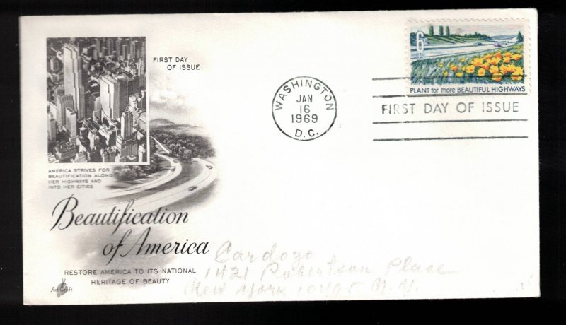 UNITED STATES FDC  Scott # 1366 - Beautification Of America - Art Craft Cachet