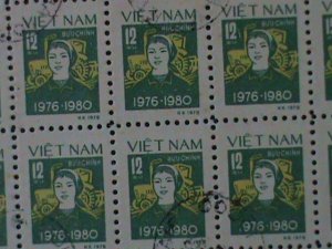 ​VIETMAN-1981-SC#M31 - MILITAWOMAN-LARGE BLOCK OF 25-VF FANCY CANCEL-LAST ONE