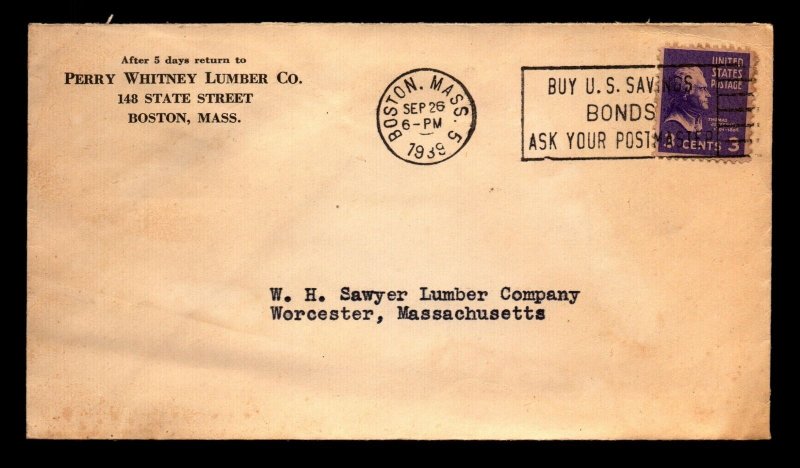 1939 Perry Whitney Lumber Co - Boston, Mass- F28429