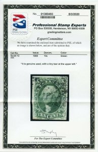 US SCOTT #13 USED-VF-XF+ W/ PSE CERT TINY MARGIN TEAR (5/16/21 GP)