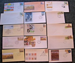 AUSTRALIA FDCs - LOT OF 15  - 1988      (aus15)