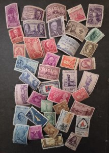 40 US Old Postage Stamp Lot MINT Unused Never Hinged Original Gum T20659