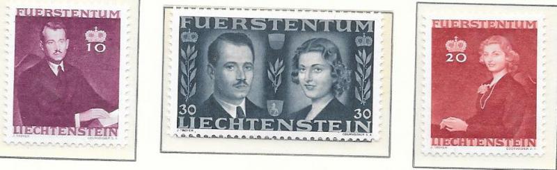 Liechtenstein #185-187 Marriage of Prince Franz Joseph ( MNH)  CV $3.50