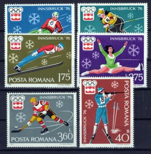 Romania 2596-2601 MNH Olympics Sports Games Bobsled Ice Hockey ZAYIX 0624S0511