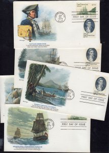 1978 Captain Cook Sc 1732-3 1733b Fleetwood cachets Honolulu HI Anchorage AK