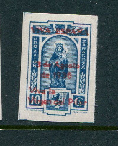 Spain Long Life The Virgin of Pilar 1936 10c