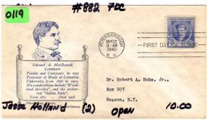 #882, FDC, HOLLAND, CV=$10.00, (2012), X2